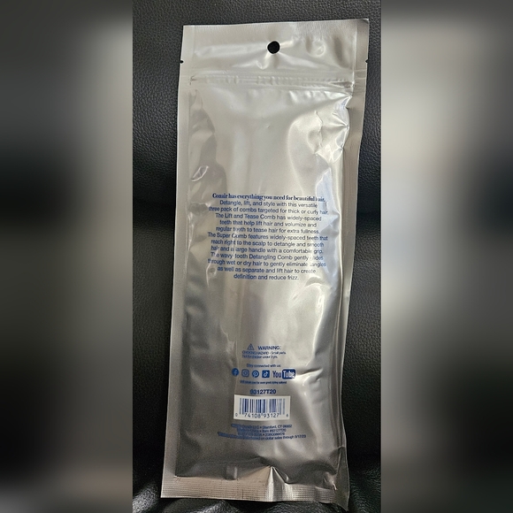 Conair 3-Piece Value  Comb Set NEW - Picture 2 of 2